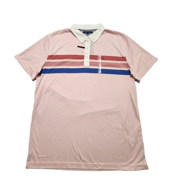 Tommy Hilfiger Men's Short-Sleeve THFLEX Polo Shirt Slim Fit XXL - Picture 2 of 13